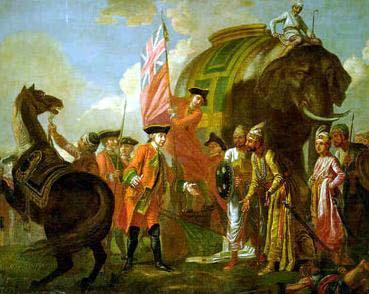 Lord Clive meeting with Mir Jafar at the Battle of Plassey in 1757, Francis Hayman